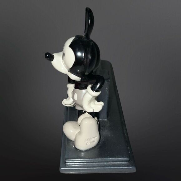 Disney Mickey Mouse Busines Card Holder Office Desk Decor Black & White - Picture 2 of 6
